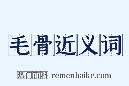 毛骨近义词是什么意思的图片